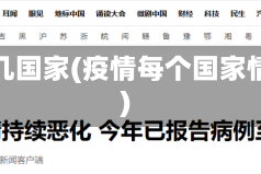 疫情几国家(疫情每个国家情况)