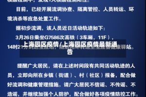 上海园区疫情/上海园区疫情最新通告