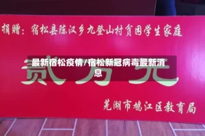 最新宿松疫情/宿松新冠病毒最新消息