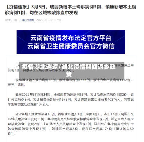 疫情湖北遣返/湖北疫情期间返乡政策-第2张图片