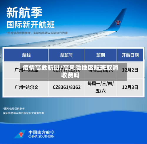 疫情高危航班/高风险地区航班取消收费吗-第1张图片