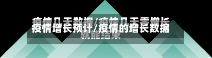 疫情增长预计/疫情的增长数据-第1张图片